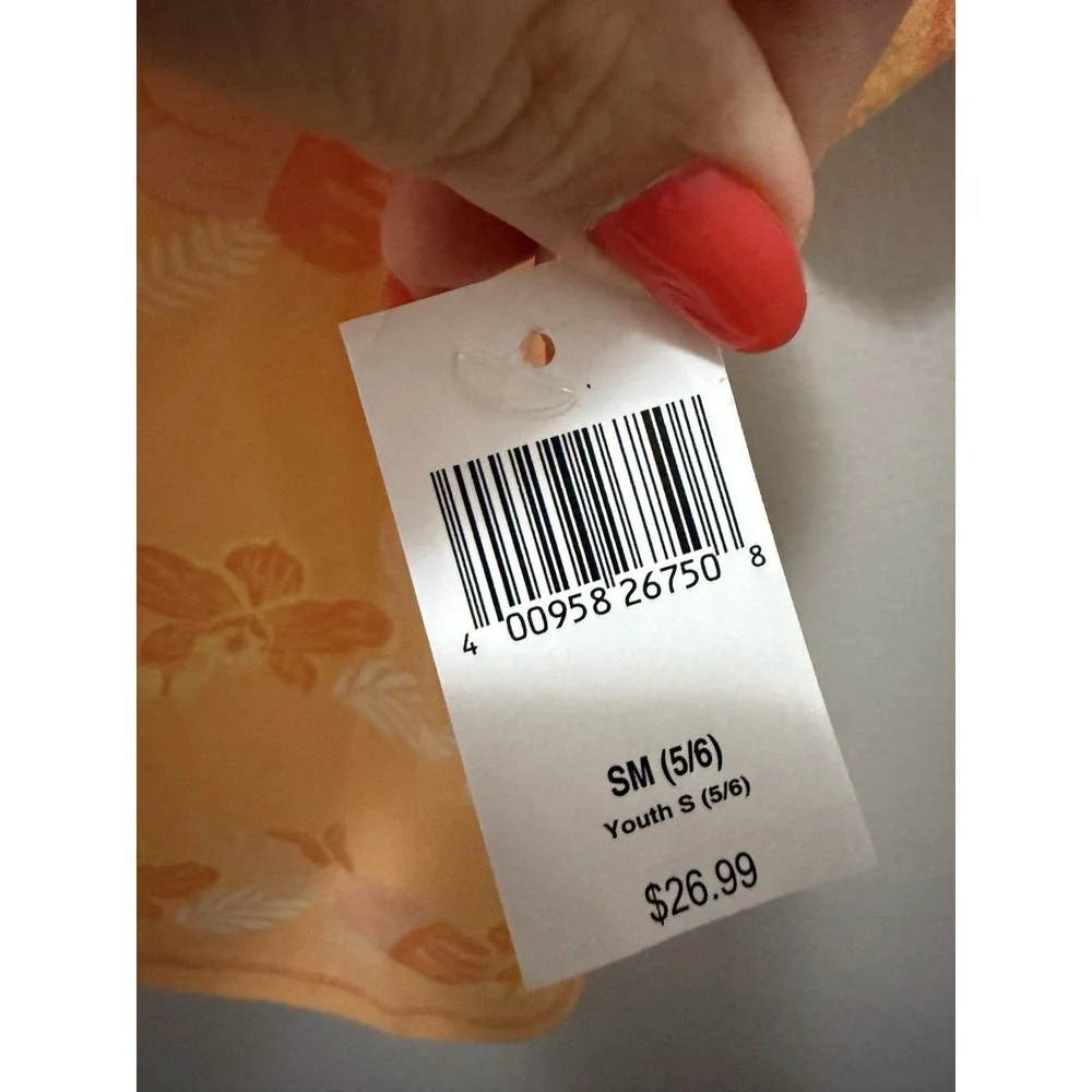 Disney Encanto Bruno T-Shirt Youth Size Small (5/6) Tropical Floral Print Pocket